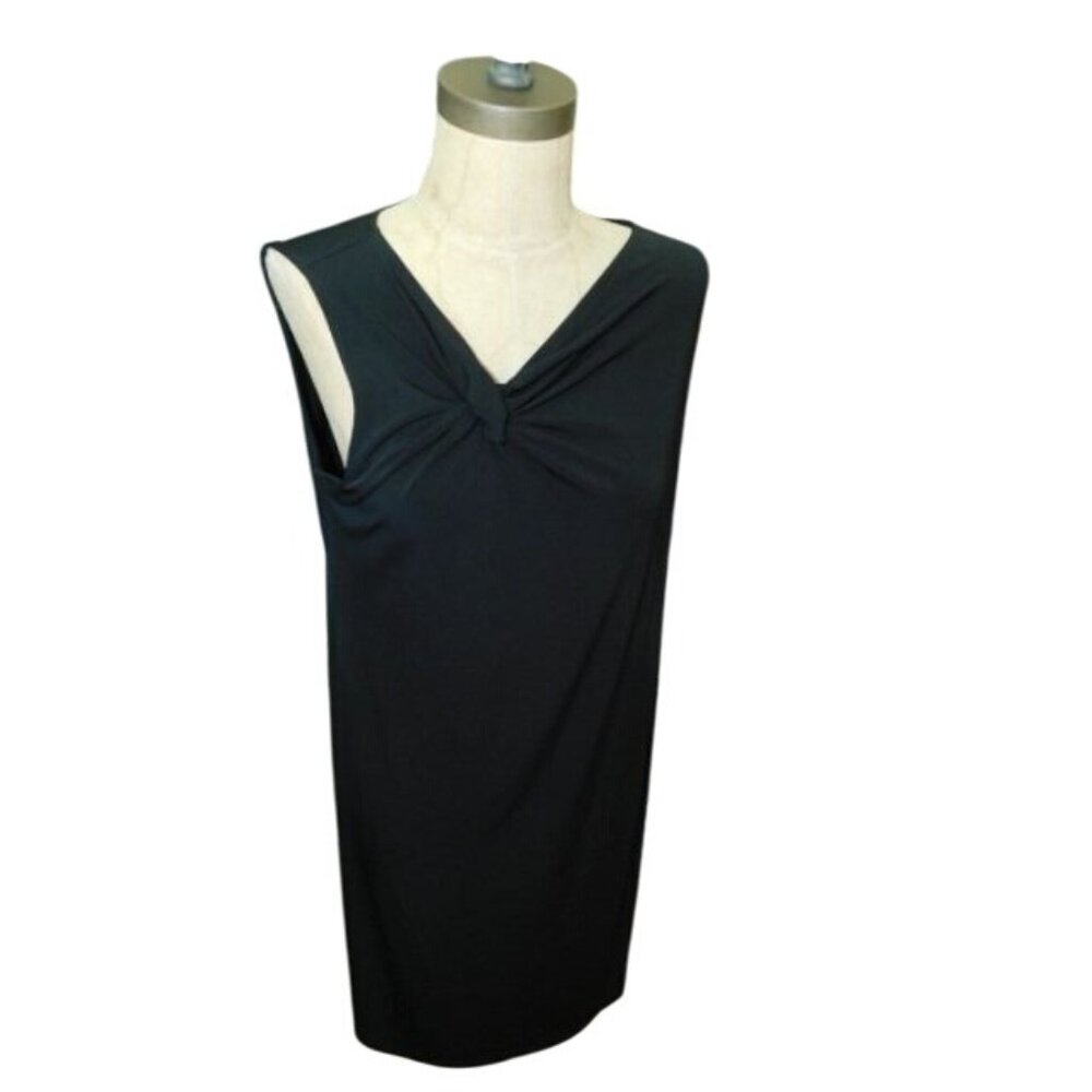 Chico's Size M Medium (1) Slinky Stretchy Classic Black Dress